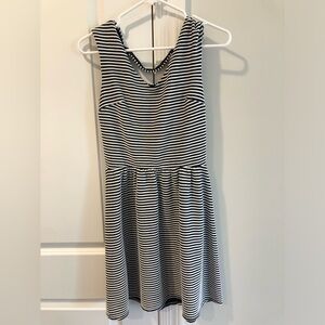 Black and white stripe mini dress